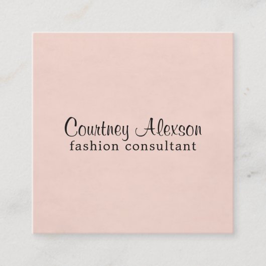 ミニマルシンプルスエレガントバラコンサルタント スクエア名刺 (正面)