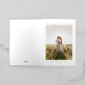 ミニマルシンプルスエレガントフォトクラシッククリスマス 箔シーズンカード (外側レイダウン)