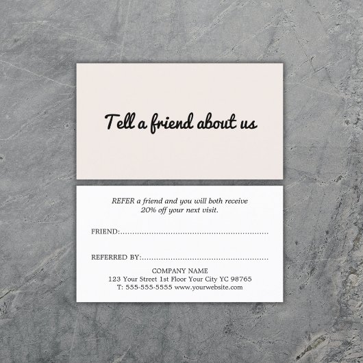 ミニマルシンプルスエレガントライトパステルブラックサロン 紹介カード