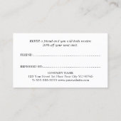 ミニマルシンプルスエレガントライトパステルブラックサロン 紹介カード (裏面)