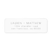 ミニマルシンプルスエレガント差出人住所 ラベル (正面)