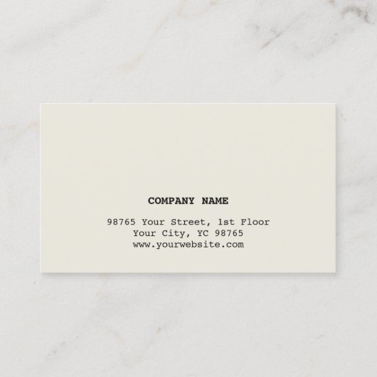 ミニマルシンプルスエレガント弁護士オールドホワイト 名刺 (裏面)