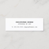 ミニマルシンプルスエレガント弁護士 スキニー名刺 (正面)