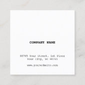 ミニマルシンプルスエレガント弁護士 スクエア名刺 (裏面)