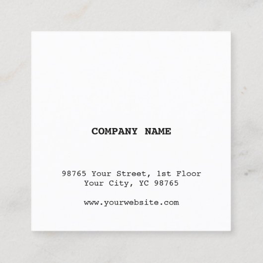 ミニマルシンプルスエレガント弁護士 スクエア名刺 (裏面)