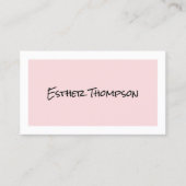 ミニマルシンプルスエレガント淡い色のプリンクコンサルタント 名刺 (正面)