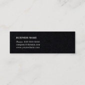ミニマルシンプルスエレガント白黒コンサルタント スキニー名刺 (裏面)