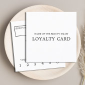 ミニマルシンプルスエレガント白黒美しい ロイヤリティカード
