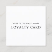 ミニマルシンプルスエレガント白黒美しい ロイヤリティカード (正面)