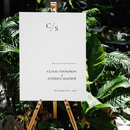 ミニマルシンプルスエレガント的な歓迎結婚の ポスター