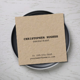 ミニマルシンプルスエレガント・クラフト・コンサルタント スクエア名刺