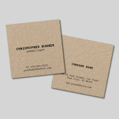 ミニマルシンプルスエレガント・クラフト・コンサルタント スクエア名刺