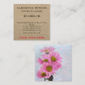 ミニマルシンプルスエレガントKraft Your Logo スクエア名刺 (正面/裏面)