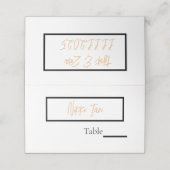 ミニマルシンプルスクパーソナライズされた結婚クラスの折り プレイスカード (外部開封)