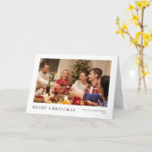 ミニマルシンプルスクモダンスの家族の写真 カード (黄色い花)