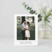 ミニマルシンプルスクモダンスの家族の写真 シーズンポストカード (スタンド正面)