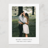 ミニマルシンプルスクモダンスの家族の写真 シーズンポストカード (正面)