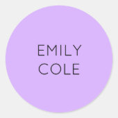 ミニマルシンプルスクリーン紫 ラウンドシール (正面)