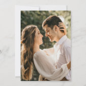 ミニマルシンプルスコンテンポラリーの写真結婚の数 招待状 (裏面)