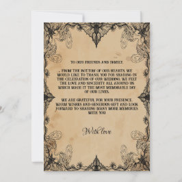 ミニマルシンプルススクリプトヴィンテージホラーゴシック サンキューカード