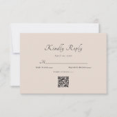 ミニマルシンプルススタイリッシュシック結婚式RSVPカード 出欠カード (正面)