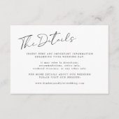 ミニマルシンプルスス結婚クリプトのゲスト詳細 エンクロージャーカード (正面)