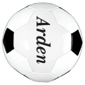 ミニマルシンプルスパーソナライズされた名 サッカーボール (回転)