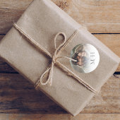 ミニマルシンプルスフォトズ結婚モノグラムアンパサンド ラウンドシール