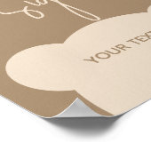 ミニマルシンプルスベアーベビーシャワーおしゃぶり狩り ポスター (角)