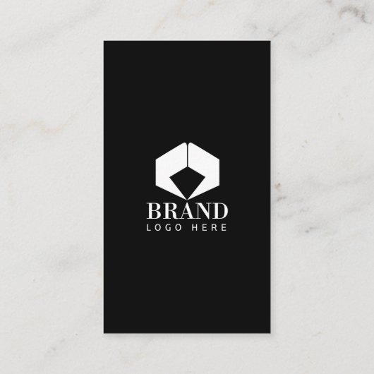 ミニマルシンプルスモダンの会社のカスタムロゴ 名刺 (裏面)