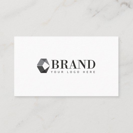 ミニマルシンプルスモダンの会社のカスタムロゴ 名刺 (裏面)