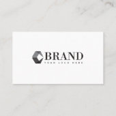 ミニマルシンプルスモダンの会社のカスタムロゴ 名刺 (裏面)