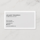 ミニマルシンプルスモダンの会社のカスタムロゴ 名刺 (正面)