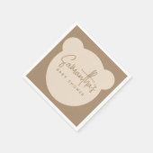 ミニマルシンプルスモダンの赤ちゃんシャワー スタンダードカクテルナプキン (角)