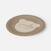 ミニマルシンプルスモダンの赤ちゃんシャワー ペーパープレート (アングル)