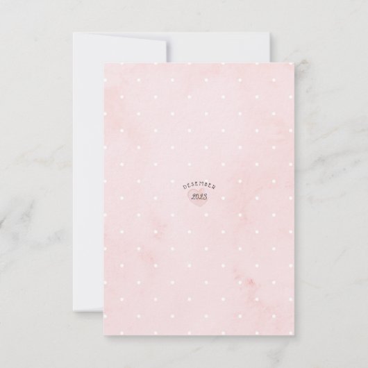 ミニマルシンプルスモダンゾウ赤ちゃんシャワー サンキューカード (裏面)