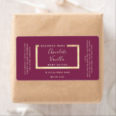 ミニマルシンプルスモダンタイポグラフィ金ゴールドフレーム ラベル (インサイチュ)