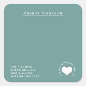 ミニマルシンプルスモダンハートスクエアスティック スクエアシール (正面)