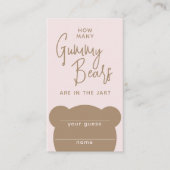 ミニマルシンプルスモダンビーベビーシャワーゲーム エンクロージャーカード (正面)