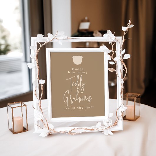 ミニマルシンプルスモダンビーベビーシャワーゲーム ポスター