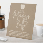 ミニマルシンプルスモダンビーベビーシャワーゲーム 台座サイン (インサイチュ)