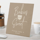 ミニマルシンプルスモダンビーベビーシャワー甘い 台座サイン (インサイチュ)