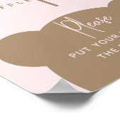 ミニマルシンプルスモダンビーベビーシャワー ポスター (角)