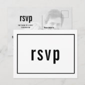 ミニマルシンプルスモダンフォトRSVPエンクロージャ インビテーションポストカード (正面/裏面)