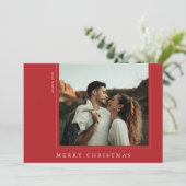 ミニマルシンプルスモダンフレームライトホリデーカード シーズンカード (スタンド正面)