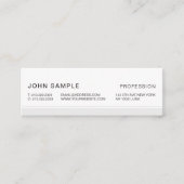 ミニマルシンプルスモダンプロフェッショナルエレガントグレイ スキニー名刺 (正面)