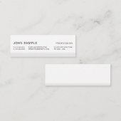ミニマルシンプルスモダンプロフェッショナルエレガントグレイ スキニー名刺 (正面/裏面)