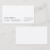 ミニマルシンプルスモダンプロフェッショナルエレガント 名刺 (正面/裏面)