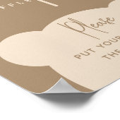 ミニマルシンプルスモダンベビーシャワーおむつ ポスター (角)