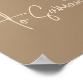 ミニマルシンプルスモダンベビーシャワーへようこそ ポスター (角)